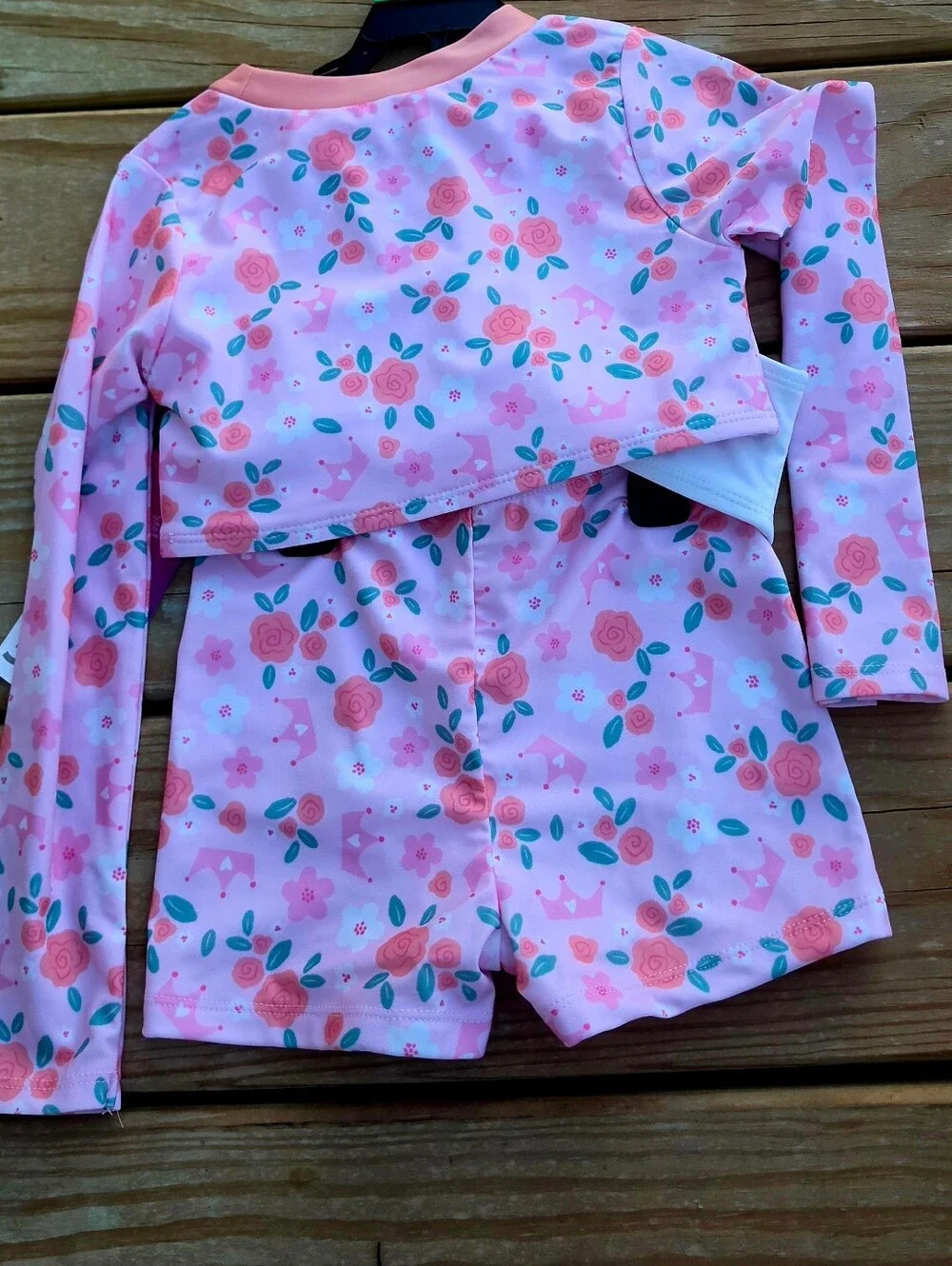 Princess Toddler Girl Rash Guard & Bikini Swimsuit